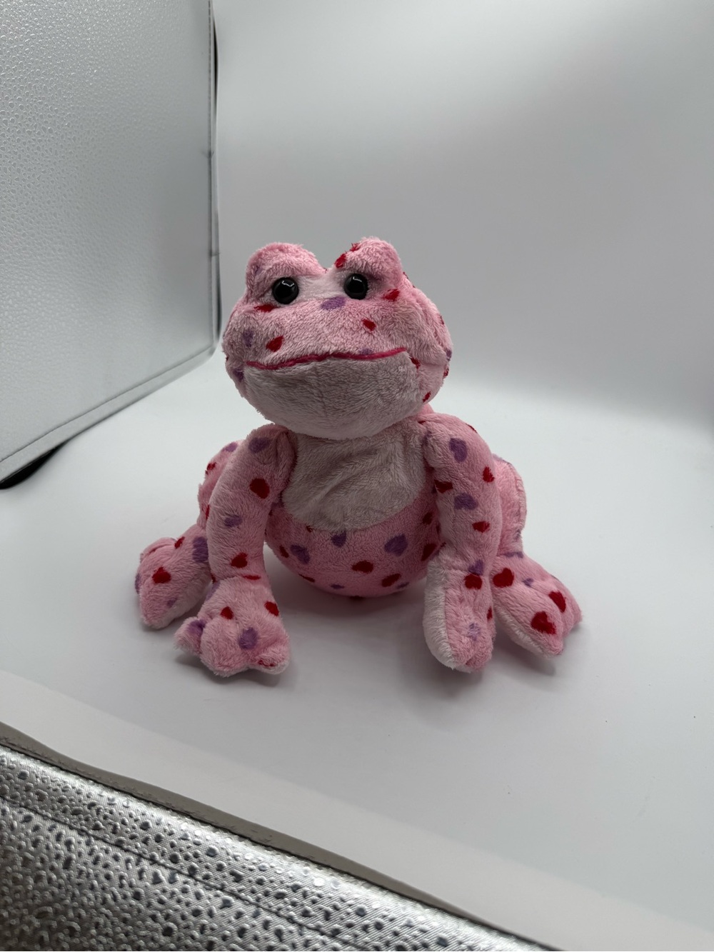 Ganz Webkinz Love Frog Pink & Hearts Print Plush/Stuffed Animal No Code